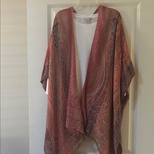 Paisley Open Front Kimono Duster